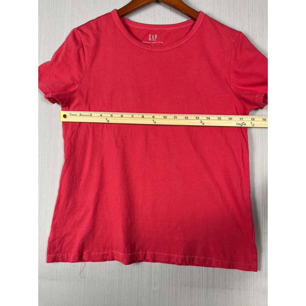 Gap Organic Cotton T-Shirt Womens S Hot Pink Crew Neck Short Sleeve Basic - Picture 6 of 8
